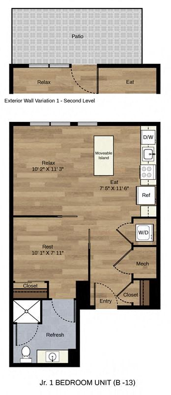 One Bedroom One Bath